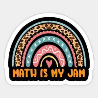 Math is My Jam First Day Back To School Math Teacher Student Sticker